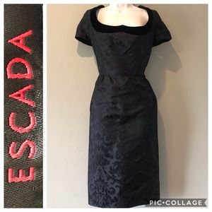 Escada Black Label Short Cap Sleeved Dress…
